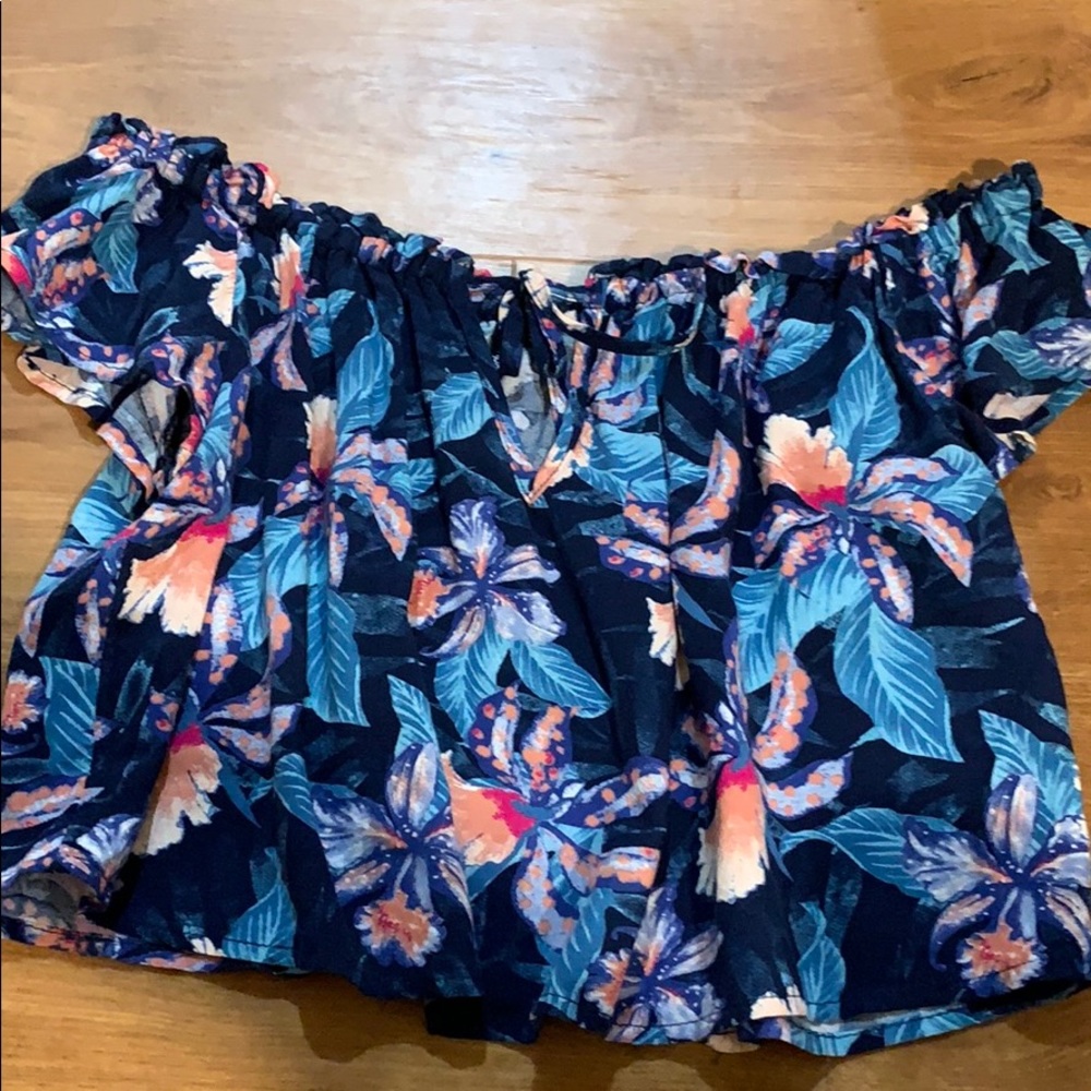 floral off the shoulder top